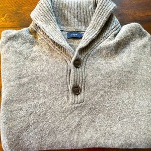 J. Crew Shawl Collar Wool Sweater